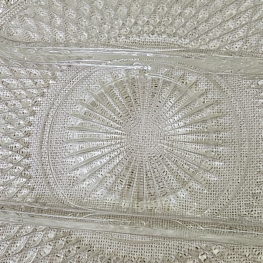 ‎Indiana Glass Diamond Point 3 Part 12" Relish Tray - Picture 2 of 6